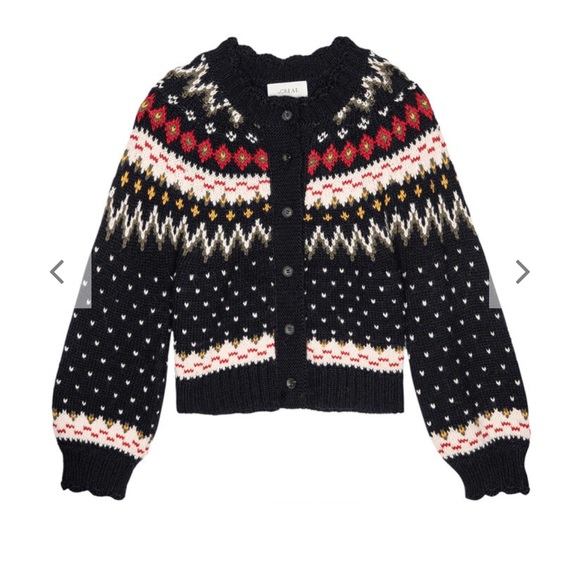 THE GREAT. Ice Rink Cardigan in Festive Fair Isle EUC - Picture 1 of 7